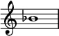 { \omit Score.TimeSignature \relative c'' { bes1 } }