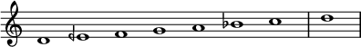 \relative c' { \cadenzaOn \omit Staff.TimeSignature \tempo 1 = 90 \set Score.tempoHideNote = ##t d1 eeh fga bes c \bar "|" d \bar "|" }