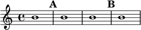 \relative c'' { \set Score.markFormatter = #format-mark-box-numbers b1 \mark \default b1 b1 \mark \default b1 }