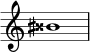 { \omit Score.TimeSignature \relative c'' { \tweak Accidental.stencil #ly:text-interface::print \tweak Accidental.text \markup { \concat { \sharp \doublesharp}} bis1 } }