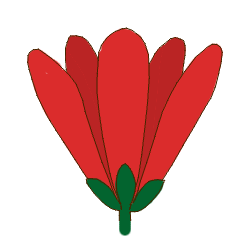 倒花冠の図