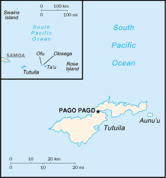 アメリカ領サモアの地図