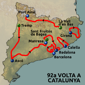 2012年ボルタ・ア・カタルーニャのルート