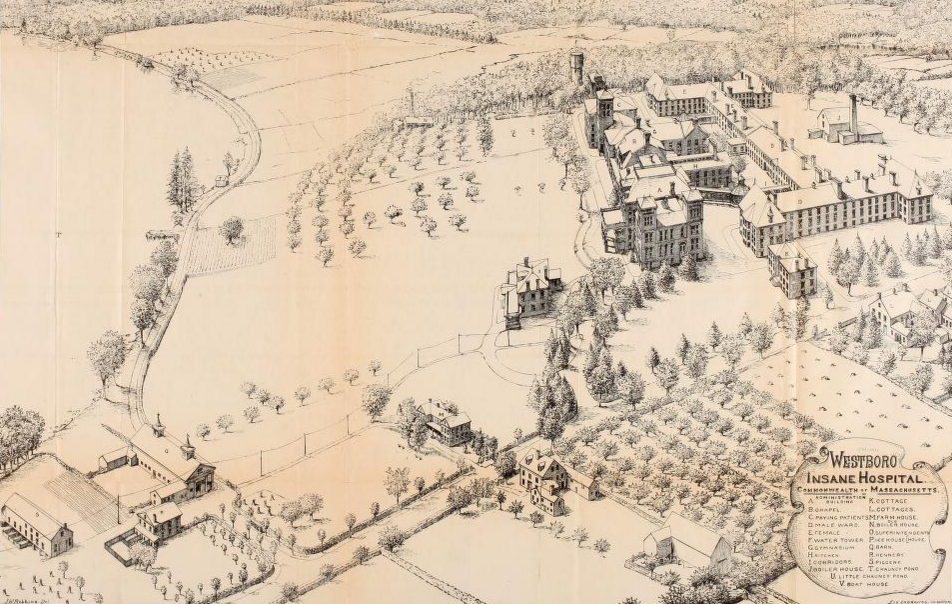 病院の鳥瞰図 1886