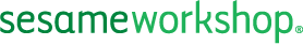 緑色の文字で「sesameworkshop」と小文字で書かれている。