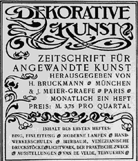 ミュンヘンの装飾美術雑誌『デコラティブ・クンスト』の表紙(1901年)