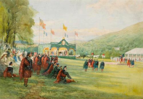 ジョン・ミッチェル作「ブレイマー・ハイランド・ゲームズ」(1898年)
