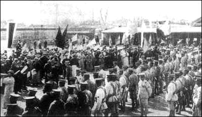 1926年、北洋政府に抗議する人々。これは後に三・一八虐殺へと繋がった。