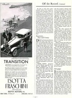 1930 年イソッタ フラスキーニ ティーポ 8A 広告