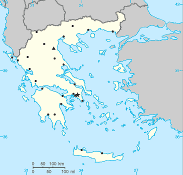 ギリシャの地図