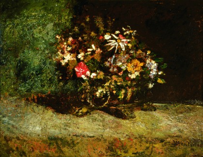 銅鉢の花（1875年）、アドルフ・モンティセリ