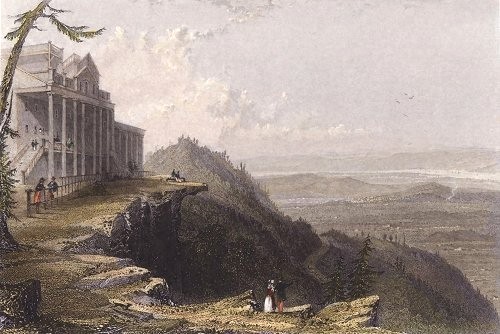 ウィリアム・ヘンリー・バートレット作「山小屋からの眺め」(1836年)