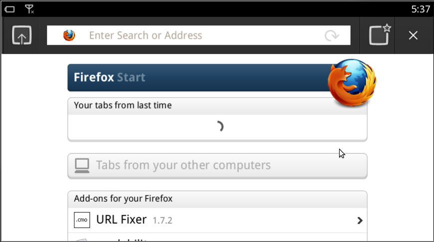 MeeGo OS上のFirefox