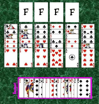 フラワーガーデンのゲームの初期レイアウト