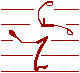 ...およびそれに対応する「Sutton DanceWriting」表記