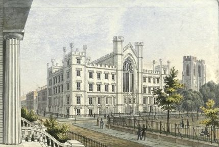 ニューヨーク大学ユニバーシティ・ホール(1833年~1837年)、設計:アレクサンダー・ジャクソン・デイヴィス。
