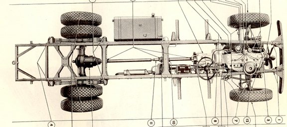 ビルマ・ダッジのフレーム – ホイールベース170インチ(4.32m)