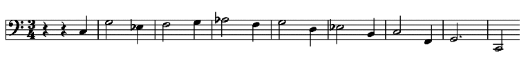 ヨハン・セバスチャン・バッハ作曲のパッサカリアの主題