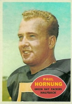 1960年代のトレーディングカードに、ヘルメットを着用していないポール・ホーニングが写っている。