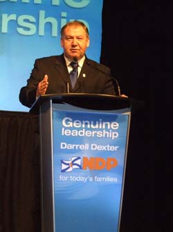 2009年、ハリファックスで開催された新民主党(NDP)の会合でのデクスター