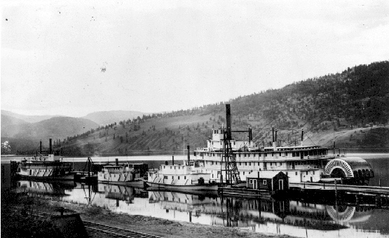 オカナガン・ランディングの蒸気船、1916年