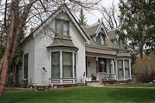 コロラド州ブエナビスタにある JM ボニー ハウス。1883 年に建てられました。