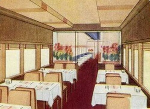 食堂車の一部