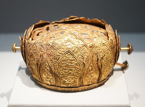 定陵の金箔冠