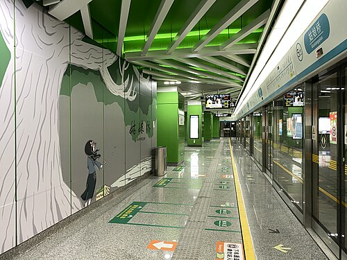 杭州地下鉄のプラットフォーム