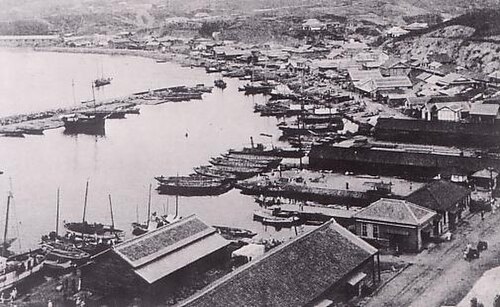 日本統治時代の清津港