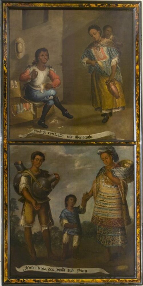 Canbujo con Yndia sale Albaracado / Notentiendo con Yndia sale 中国、c。 1775. ルイス・ベルエコ [es]