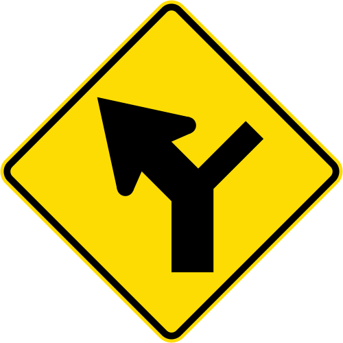 右側のY字路
