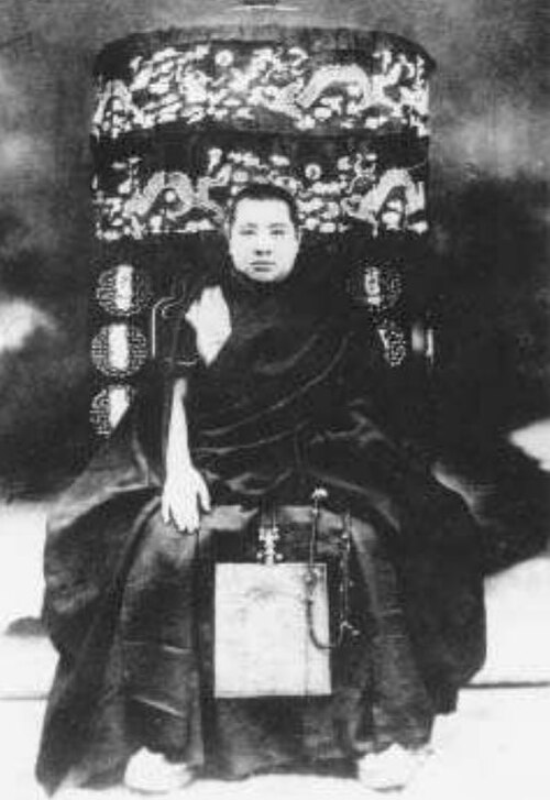 モンゴルの詩人ダンザンラヴジャ(1803-1856)の白黒写真