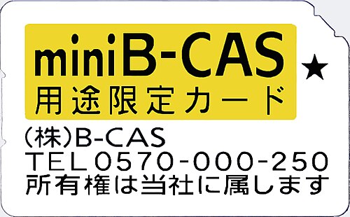 限定使用ミニB-CASカード