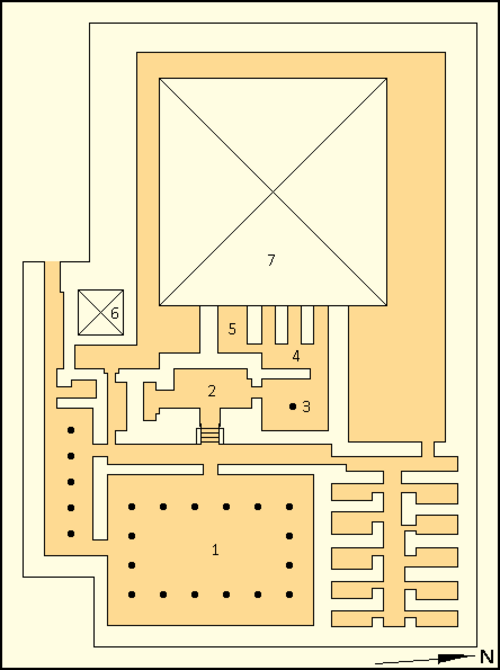 セティボール複合施設の注釈付き地図