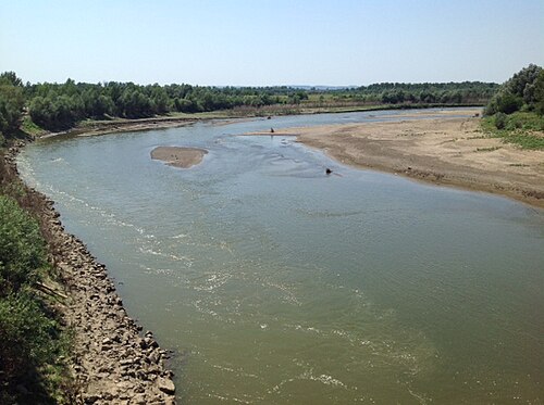 ボサンスキー・シャマック近郊のボスナ川下流域