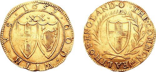 1653 年のユニテ金貨の写真