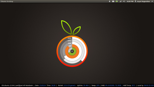 Ubuntu上のConky