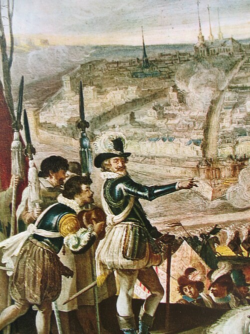 1597年4月、アミアンの要塞の前に立つアンリ4世