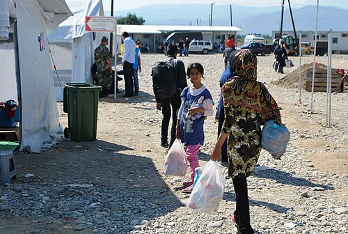 イラクのバハルカにあるUNHCR難民キャンプ