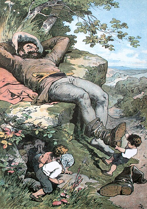Alexander Zick (1845–1907): 『Der kleine Däumling』のイラスト