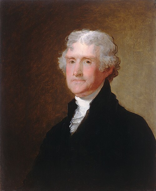 アメリカ合衆国第3代大統領、トーマス・ジェファーソン、1821年頃、ワシントンD.C.国立美術館