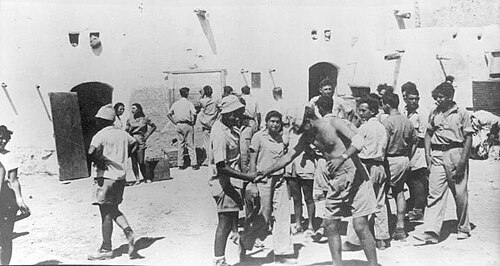 1948年にラマト・ヨハナンに駐屯していたイフタハ旅団の隊員たち