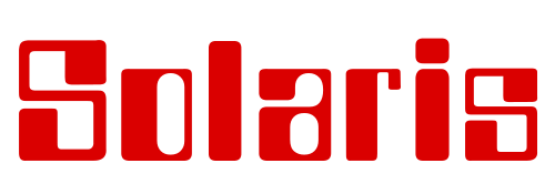 「SOLARIS」と書かれた赤いブロック体の文字