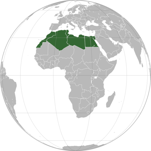 北アフリカの地図