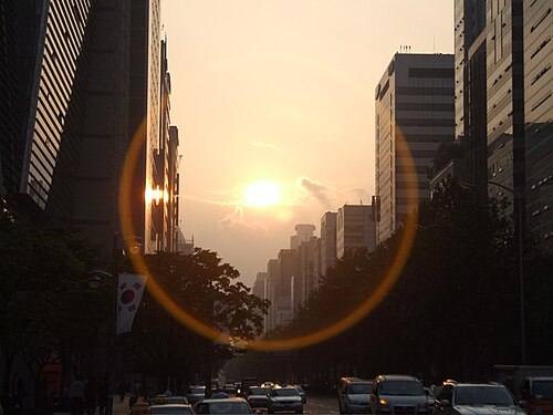 ポスコの夕日