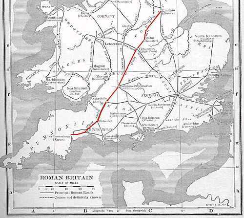 フォッセウェイを示す地図