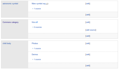 Wikidata スクリーンショット