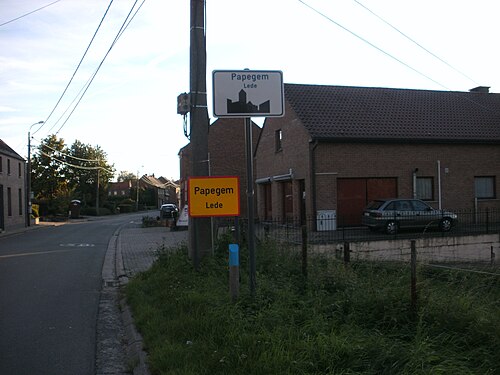 Papegemstraat の Papegem の眺め