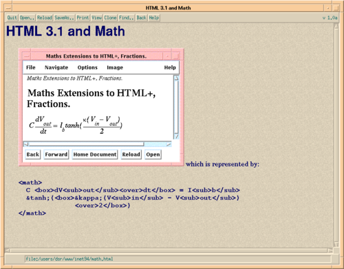 HTML3.1と数学